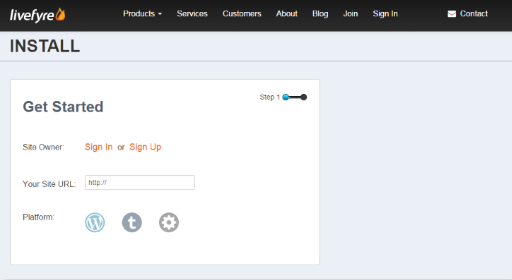 Livefyre Get Started Page